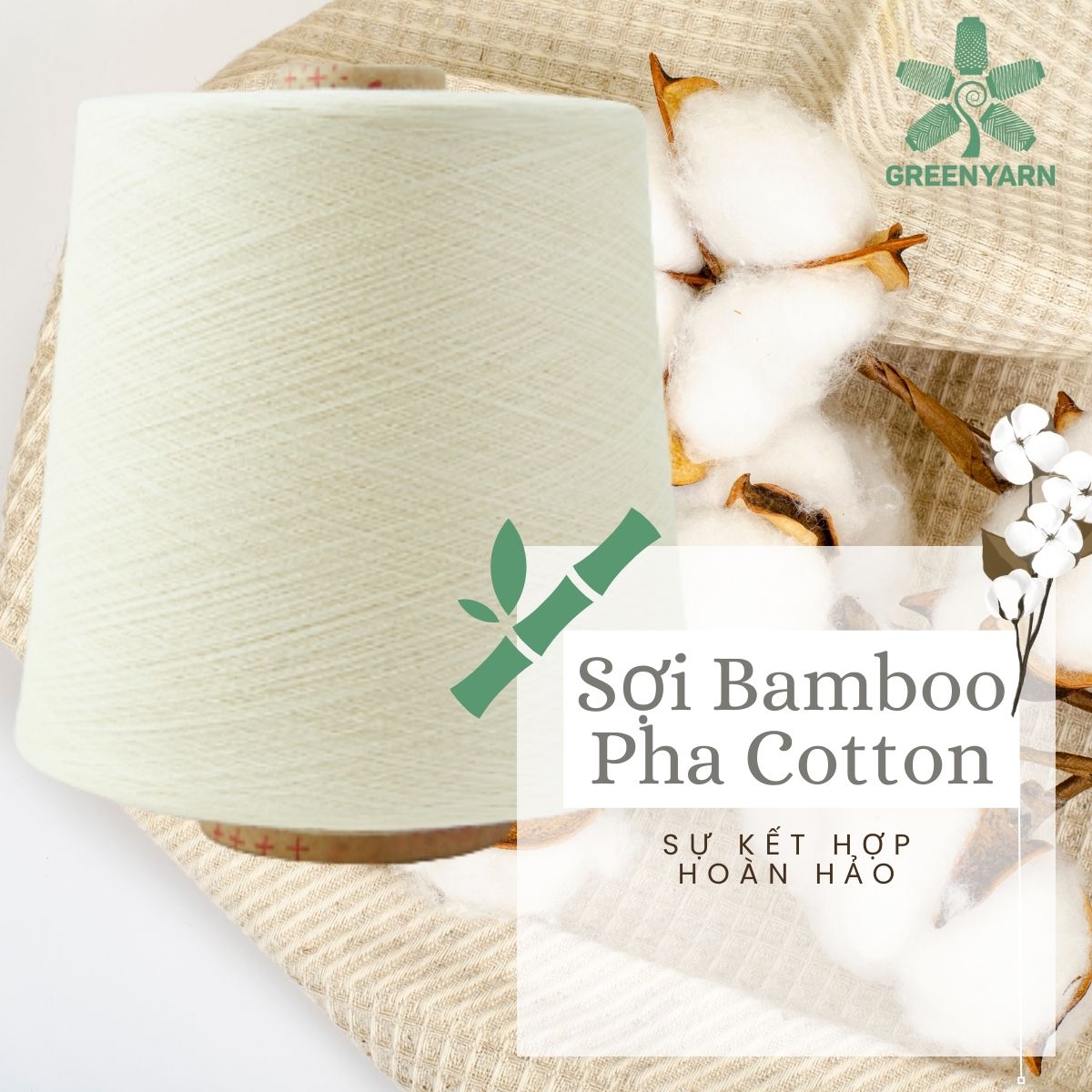Sợi Bamboo pha Cotton - Vải Sợi Bảo Lân - Công Ty TNHH MTV Vải Sợi Bảo Lân